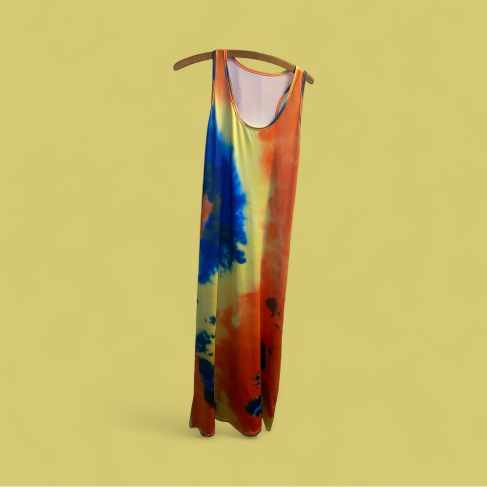 Xxl Vibrant Tie-Dye Maxi Dress - Picture 2 of 2